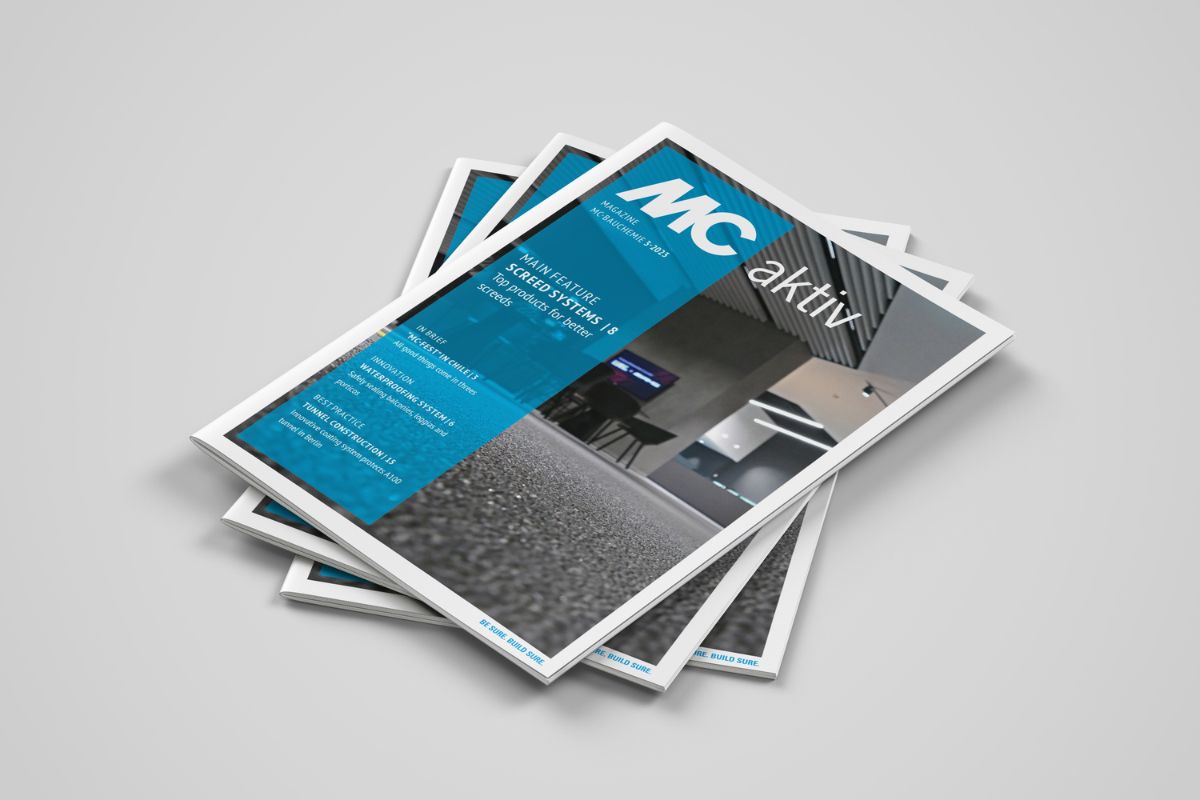 The third issue of our customer magazine MC aktiv focuses on screeds and MC's solutions to different requirements.